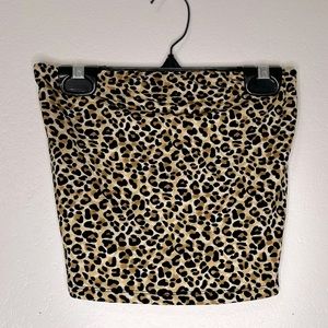 Leopard print tube top